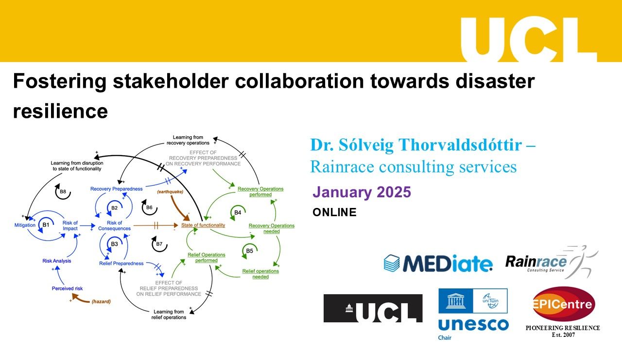 29 ene. Fomentando la participación de stakeholders en resiliencia ante desastres