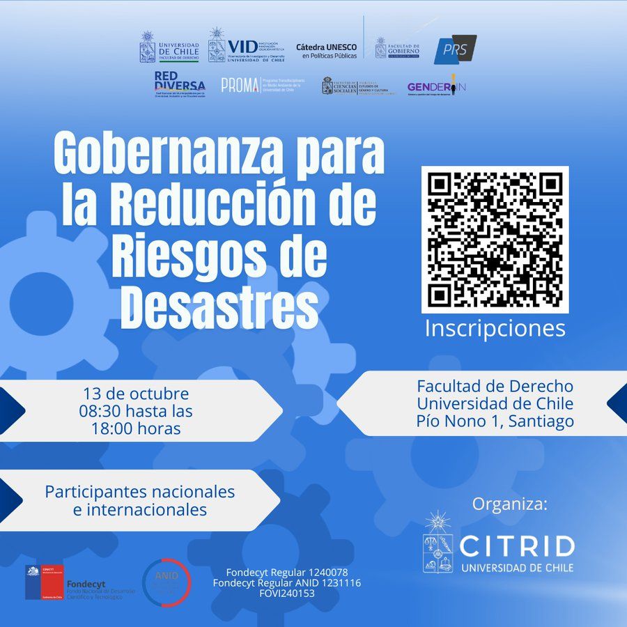 13 oct. Gobernanza para la reducción del riesgo de desastres
